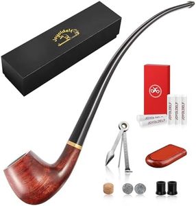 Joyoldelf Tobacco Pipe Smoking Pipe Rosewood Exquisite Handcrafted Churchwarden Tobacco Pipe - Complete Starter Set