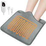 Electric Heated Foot Warmer - KLADNDER 16"x16" Heat Pads for Men and Women, Feet Warmer with 6 Temperature Setting 4 Timer Setting, Auto Shut Off Washable Fast Heat Use for Feet Back Waist Abdomen