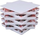 8 Puzzle Sorting Trays with Lid 8x8 Premiunm Puzzle Trays for Puzzle Lovers for Puzzles Up to 1000-1500 Pieces,Puzzle Tray, Convenient Tool for Puzzle Lovers (White)