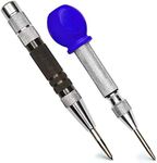 ALLY Tools Super Strong 6 Inch and 5 Inch Heavy Duty Automatic Center Punch, Perfect Automatic Center Punch for Metal, Wood, Plastic, Glass, and Marble – Features Spring Loaded Center Punch Design