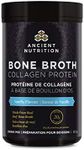 Ancient Nutrition Bone Broth Collagen Protein - Vanilla, Formulated by Dr. Josh Axe, Collagen Peptides, Supports Joints, Skin and Nails, Made Without Added Sugar, Gluten & Dairy, 321 Grams