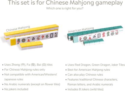 Yellow Mountain Chinese Mahjong Set – Classic Tiles & Accessories