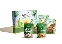 Organic Raw Nuts in a Gift Box - A Variety Pack of Almonds, Cashews, Brazil Nuts, Hazelnuts, and Walnuts