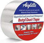 Aiglille Super Waterproof Tape 2" W X 16'L, Leak Butyl Sealant Tape for Outdoor Use, RV Repair, Boat and Pipe Sealing, Roof Crack, Deck, Pool, Silver