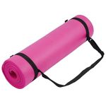 BalanceFrom All Purpose 1/2-Inch Extra Thick High Density Anti-Tear Exercise Yoga Mat with Carrying Strap, Pink