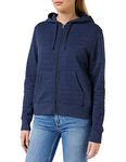 Amazon Essentials Women's French Terry Fleece Full-Zip Hoodie (Available in Plus Size), Navy Heather, X-Large