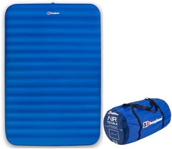 Berghaus Air 10 Double Self Inflating Camping Mat with Carry Bag and Repair Kit, Air Bed for 2 People, Compact Air Mattress, Camping Equipment (Blue)