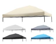 NINAT 1pcs Canopy Replacement Top Tent Top Cover for 10x10ft Pop Up Paty/Tent/Canopy (Vertical Leg) Instant Canopy Top Cover Beige Canopy Top Cloth Only