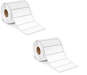 True-Ally 75x25 (Chromo) Barcode Label Sticker - 3 x 1 inches - 75mm x 25mm - 1000 Labels Per Roll - Self Adhesive Sticker for Printing Barcoding (Ribbon Required) (2 Roll per Pack (2000 Labels))