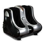 AGARO Amaze Foot, Calf & Leg Massager Machine, with Vibration & Heat, 3 Massage Levels, 4 motors for Home Usage (Silver- Black)