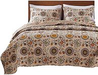 Greenland Home Fashions Andorra Quilt Set, Multicolor, King