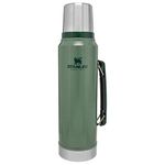 Stanley Classic Legendary Thermal Flask 1L - Keeps Hot Or Cold For 24 Hours - BPA-Free Insulated Bottle - Stainless Steel Coffee Flask - Leakproof - Dishwasher Safe - Hammertone Green