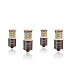 SIMTAC 3 Year Warranty 360° Reflecting LED Indicator Bulbs | Handmade | Retrofit (Amber, CROSS PIN)