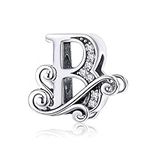 925 Sterling Silver Letter B Charms