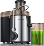 SiFENE Centrifugal juicer machine quick extractor maker 3 big mouth for whole veggies fruits easy to clean bpa free stainless steel kitchen, Silver
