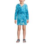 Lands' End girls 58147p, Island Turquoise Tie Dye, 8