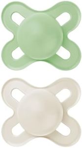 MAM Original Start Matte Newborn Baby Pacifier, Best Pacifier for Breastfed Babies, Sterilizer Case, Unisex, 0-3 Months (Pack of 2)