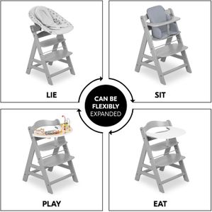 hauck Alpha+ High Chair – Adjustable, Grey
