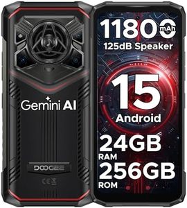DOOGEE Blade 20 Pro Rugged Phone Unlocked,Android 15,Octa Core,24GB+256GB,11800mAh Rugged Smartphone with 125dB Speakers,6.6" HD Display,50MP+Night Vision Camera,Face ID/Fingerprint/NFC/WIFI6/OTG