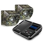 1800 Ft Wireless Outside Driveway Alarm Outdoor Motion Sensor & Detector Driveway Alert System, Rechargeable Battery/Weatherproof/Mute Mode/Clock and Alarm Functional (1&2-Camouflage)