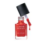 Lakmé Absolute Gel Stylist Nail Color, Tomato Tango, 12ml