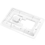 QWORK® Solar Panel Mounting Brackets , Drill-Free Corners of Components Support Kit , for Rvs, Campers, Roofs , White, 7 Piece