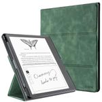 CoBak Tri-fold Case for Kindle Scribe - Premium Folio Leather Cover with Pen Holder, Auto Sleep/Wake, and Stand Feature - Compatible with 10.2 Inch Kindle Scribe (2022 Release), Emerald