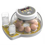 Egg Incubator, Incubators for Hatching Eggs with Automatic Egg Turning and Humidity Display, Egg Candler & Auto Water Adding for Farm Hatching Chicken Quail Ducks