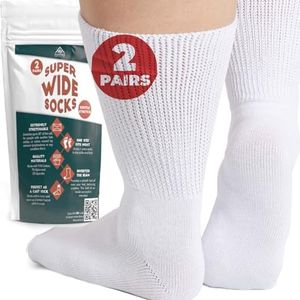 Extra Wide Socks for Swollen Feet, Extra Wide Bariatric Socks, Cast Sock, Diabetic Edema Socks, Hospital Socks, Swollen Feet Socks Women, Extra Wide Mens Socks, Edema Socks, Lymphedema Socks - 2 Pairs