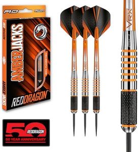 RED DRAGON Amberjack 9: 28g Tungsten Darts Set with Flights and Shafts (Stems)
