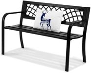VEVOR Outdoor Bench, 46" Iron Steel
