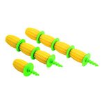 Kuhn Rikon 21400 8 Piece Corn Holder Set, Yellow/Green, Plastic, 1.5 x 2 x 17.5 cm