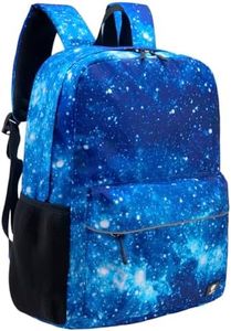 Fenrici Galaxy Backpack for Boys, Girls, Teens, Boys' Backpack for School, Kids' Bookbags with Padded Laptop Compartment, Space Backpack, Blue Galaxy, 17 Inch