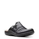 Clarks Collection Women's Laurieann Bay Clog, Black Leather, 8.5 Wide US