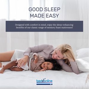 BEDZONLINE Double Hybrid Mattress – Medium Firm, 4ft6 Bed