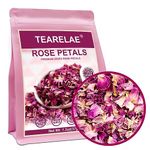 TEARELAE - Dried Rose Petals - 1.3oz/37g - Top-Grade Pure Natural Edible Rose Flowers - Use for Tisanes, Baking, Candle Making, Soap Making and Handicraft