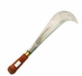 MYNAKSHA Iron Aruval/Handmade Aruval with Wooden Handle/Bill Hook Gardening Aruva/Multipurpose Medium Kattan Vettukathi/Coconut Cutting Aruval/Agriculture Aruval, 7.8inch