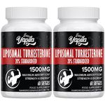 Liposomal Turkesterone Supplement - 1500mg Ajuga Turkestanica Extract, Standardized to 20% Turkesterone, Max Absorption, High Strength for Bodybuilding, No Additives, Non-GMO, 2 Package