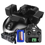 FDYD RC Fishing Bait Boat 500m Distance GPS Postion Auto Cruise Remote Control Fishing Bait Boat with Three Storage Control ablel Nesting,12000mAh