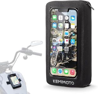 KEMIMOTO Motorcycle Waterproof Tank Bag Phone Tank Bag 8 Strong Adsorption Snaps Phone Pouch Case TPU Tank Bag Sensitive Touch Screen Compatible for Cell Phone up to 6.5 Inch