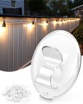 Hooks for Outdoor String Lights Clips - 20Pcs Heavy Duty Hanging with Waterproof Adhesive Clear Light Clip-Hook for Outside Fairy Christmas Lighting Sticky Extra Strong