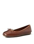 Clarks Women's Freckle Ice Ballet Flats, Dark Tan, 5.5 UK