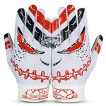 Football Gloves (Red, Youth-Small)