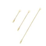 Bonison Necklace Extenders, 18k Gold Plated Chain Extenders for Necklaces, Gold Necklaces Bracelet Anklet Extender for Women Jewelry Making, 3 Piece Set 2" 4" 6"