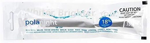 Polanight 18% Carbamide Peroxide 3gram Teeth Whitening Bleaching Gel | 1 Syringe | Shade Guide and Instructions