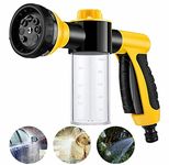 Foam Spray Nozzle for Garden Hose, High Pressure 8 Watering Pattern Foam Blaster - Car Water Gun Cleaning Tool for Watering Plants, Lawn, Patio, Car Wash, Cleaning, Showering Pet