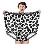 Big Mom Undies Giant Underwear Funny Gag Gift Granny Panties Novelty Underwear, Milkcow, X-Large-XX-Large