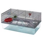 Ferplast CAGE FAVOLA Hamster Cage, 23, 62x14, 37xH 11, 81-Inch Black