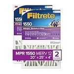 Filtrete 20x25x4, AC Furnace Air Filter, MPR 1550 DP, Healthy Living Ultra Allergen Deep Pleat, 2-Pack (Actual 19.88 x 24.63 x 4.31)