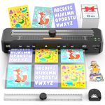 Laminator A3 for A3 A4 A5 A6 with Paper Cutter Sheets 15pcs Corner Rounder Scale Line, ABS Anti-Jam NTC Control Hot Cold Mode 90s Preheat, Laminating Machine for Teachers Home Office School